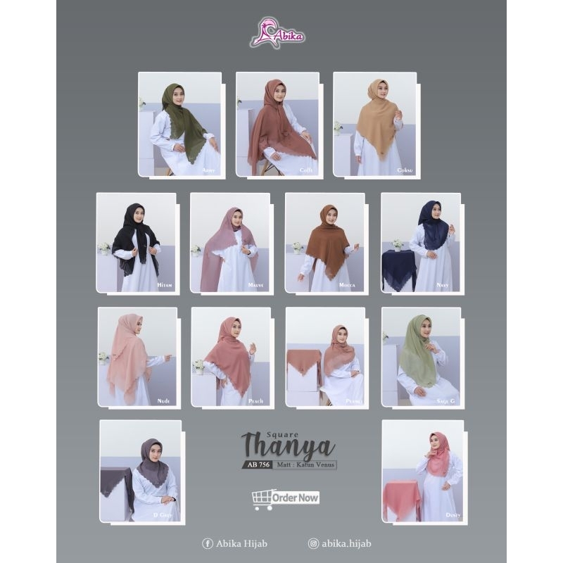 square thanya /THANYA SQUARE  / jilbab segi empat / abika hijab
