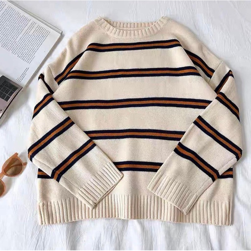 AUDREY KNITE SWEATER | SWEATER RAJUT WANITA KOREAN KEKINIAN KNITTED BLASTER