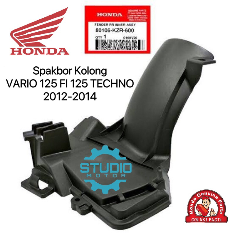 80106-KZR-600 / 80106KZR600 Spakbor Dalam Belakang / Kolong / Bagian Dalam / Tutup Radiator Fender Assy RR Inner Vario 125 FI TECHNO ESP