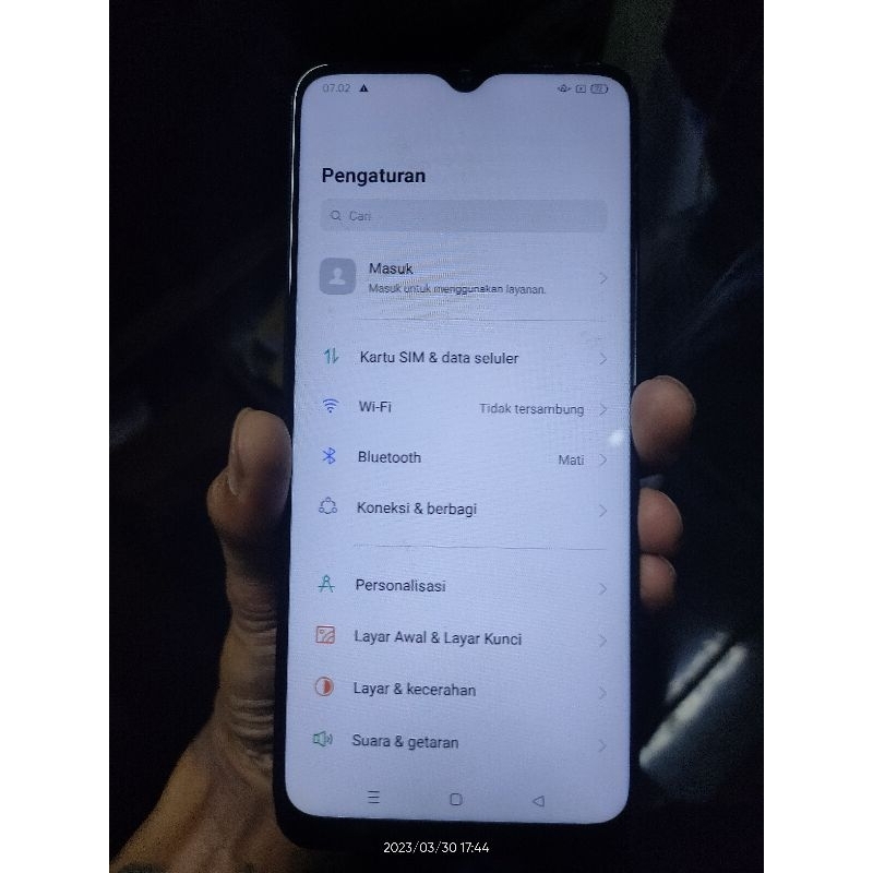 LCD OPPO A16 ORI COPOTAN MULUS