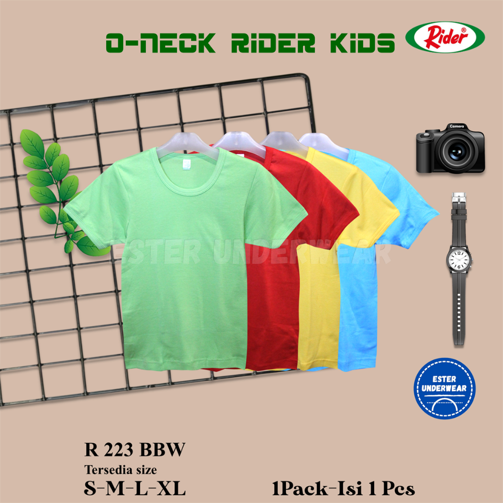 Kaos Dalam Anak O-neck RIDER 223BB Warna KIDS ISI 1Pcs