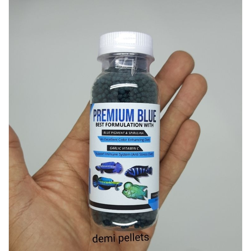 Pelet PREMIUM BLUE kemasan botol isi 60 Gram