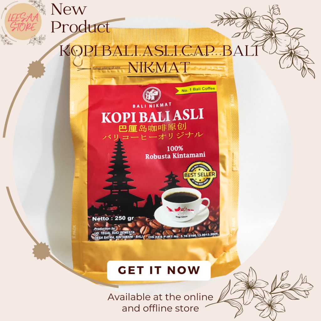 

Kopi Bali Asli Robusta Kintamani Cap Bali Nikmat Oleh Oleh Bali