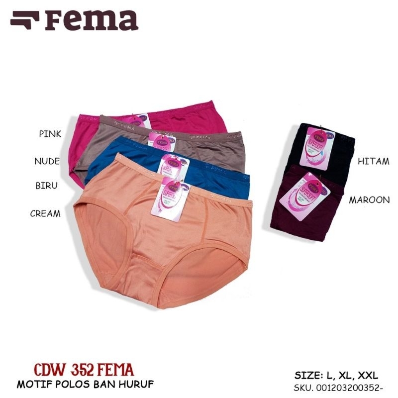 Celana Dalam Wanita Murah FEMA/CD Premium  Halus Lembut Ori Fema/CD Fema grosir