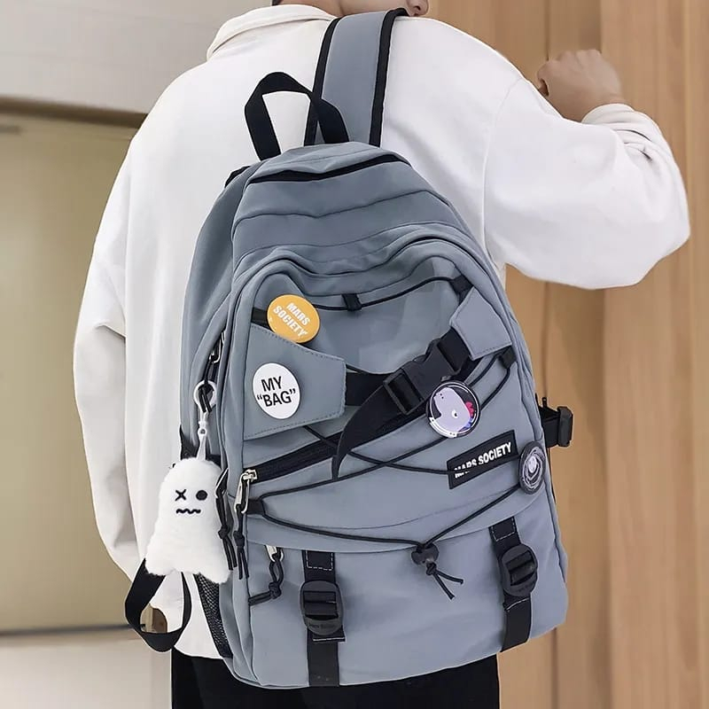 Tas Ransel Backpack Pria Wanita Fashion Bahan Kanvas Tas Sekolah Tas Punggung Pria Kekinian Terbaru/Tas Ransel Backpack Pria Wanita Fashion Bahan Kanvas Tas Sekolah Tas Punggung Pria Kekinian Terbaru