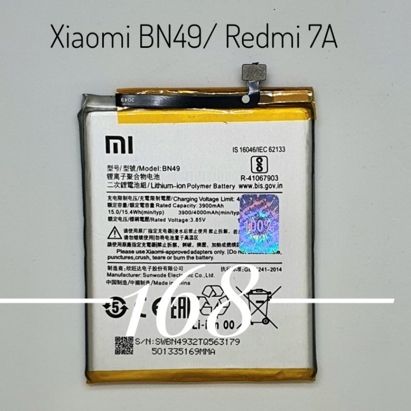 Baterai Batre Xiaomi Redmi 7A BN49 Batere Batrai Xiaomi BN 49 Redmi7A Original Battery
