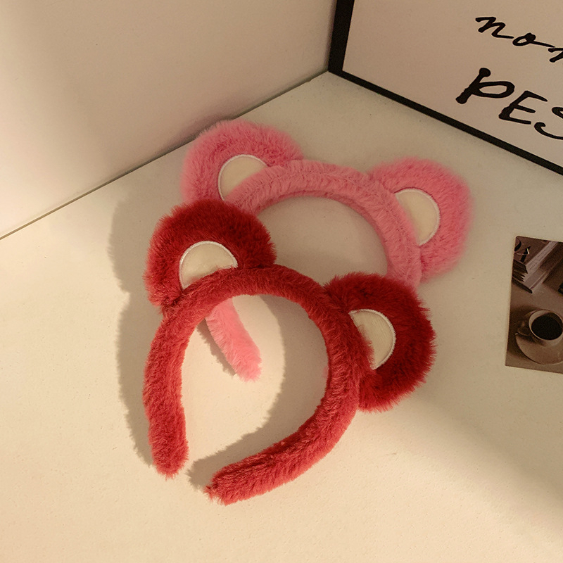 BANDO RAMBUT LUCU WANITA BENDO CUTE EAR HEADBAND TELINGA BERUANG HAIRBAND BULU FURRY KOREA