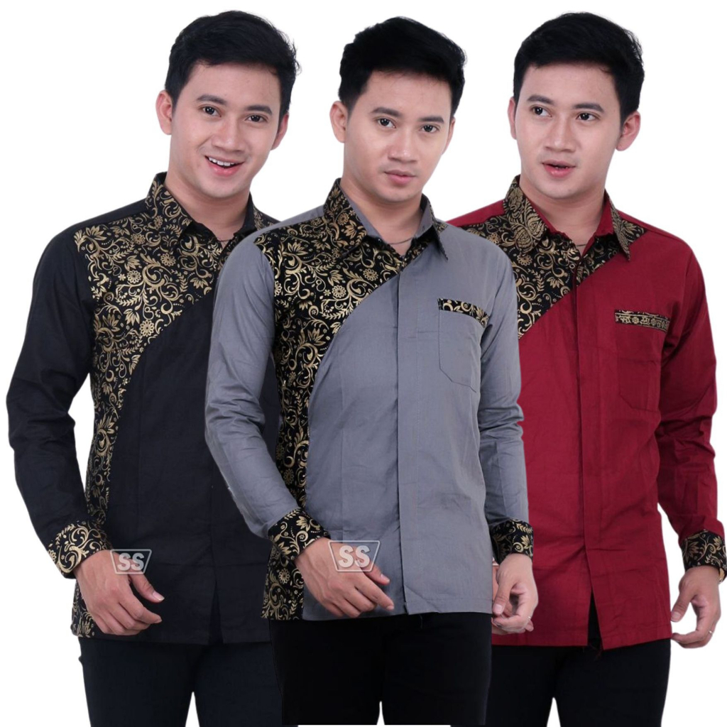 Baju Batik Pria Lengan Panjang Terbaru 2023