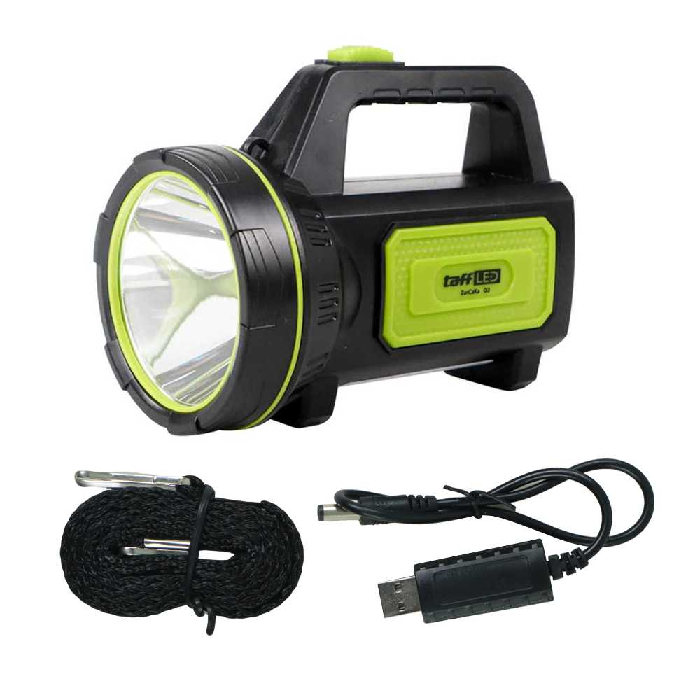 Senter LED Besar Super Bright 10W 13500 Lumens Isi Ulang Menggunakan USB