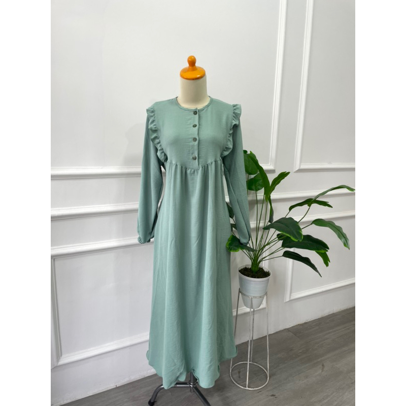 LULU GAMIS CRINKLE AIRFLOW KANCING BUSUI BUMIL FRIENDLY