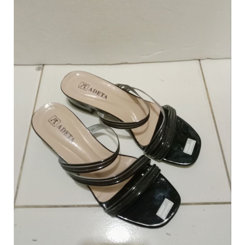Sandal wanita model tali sandal wanita kekinian hak 3 cm