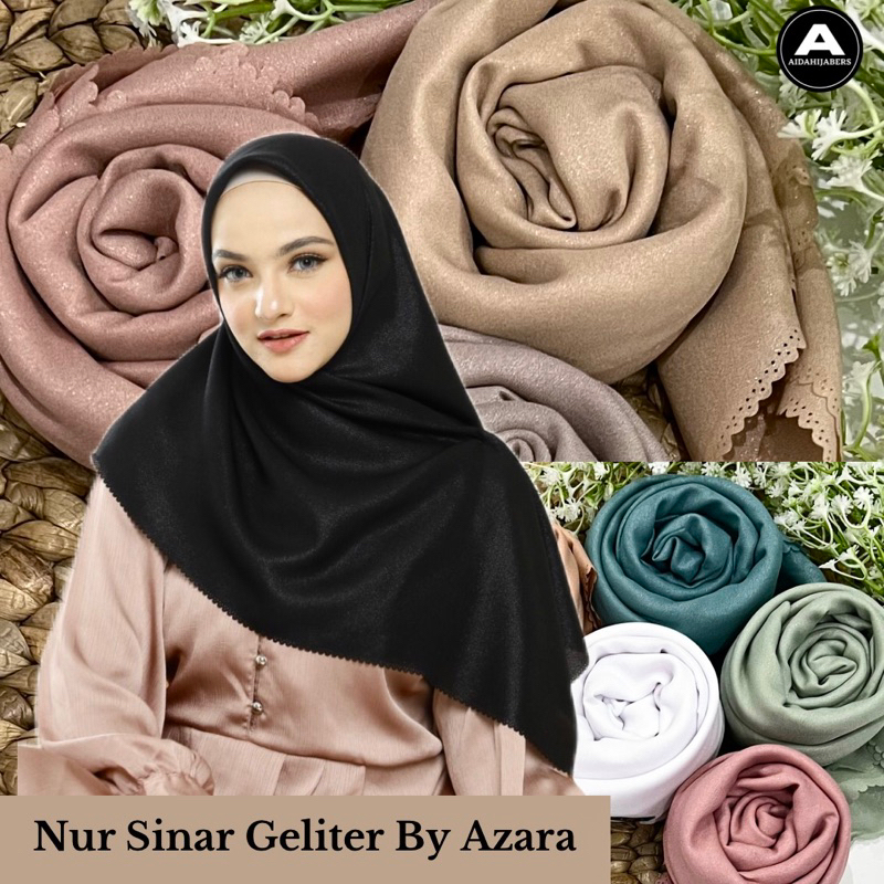 Hijab Segiempat Nur Sinar Geliter Laser Cut By Azara