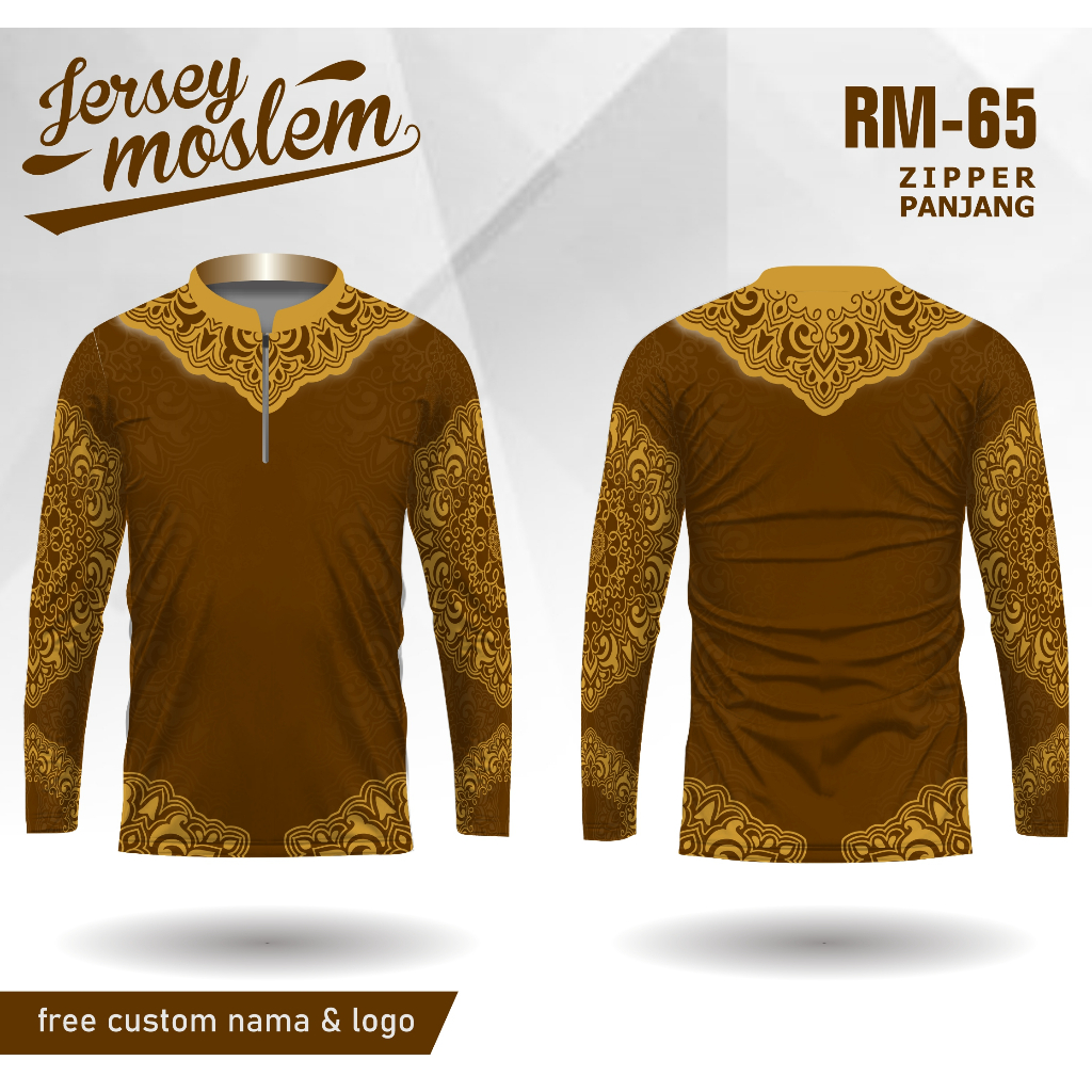 BAJU MUSLIM PRIA BAJU KOKO JERSEY MUSLIM JERSEY KOKO LENGAN PANJANG LENGAN PENDEK