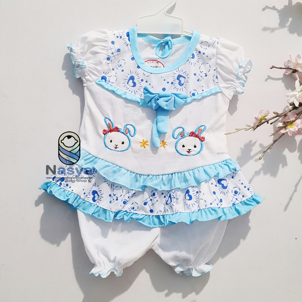 [N-043] Baju Setelan sehari-hari anak perempuan untuk newborn (0-6 bulan)