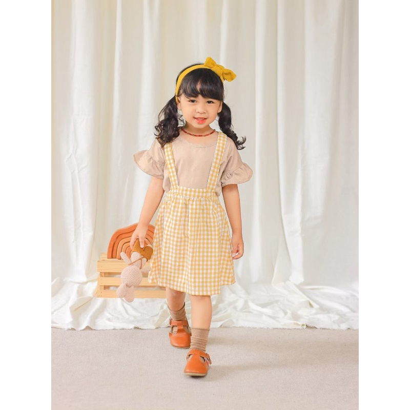 DEALOVA SET Dress Overall Anak 1-5thn