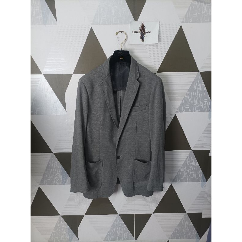 uniqlo blazer grey jas casual