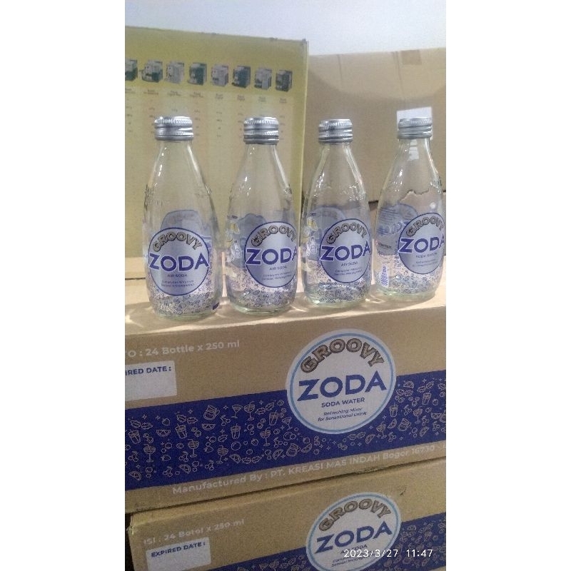 botol kaca bekas ZODA ukuran 250ml