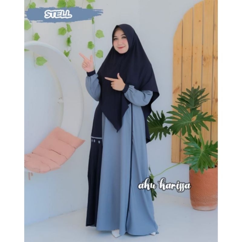 GAMIS SET HIJAB SYARI ORIGINAL AKU KARISSA, ALLEYA , HIJABKU BAHAN ITYCREPEN PREMIUM ADEM LEMBUT HALUS