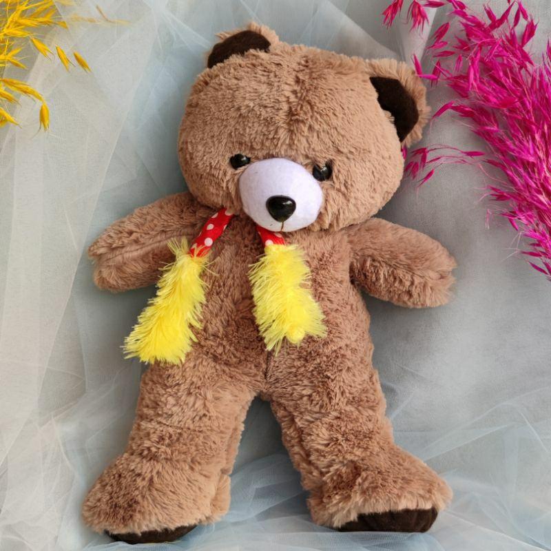 BONEKA Teddy Jon Medium /BONEKA TEDDY BEAR PREMIUM/ BONEKA SYAL/BONEKA/ULANG TAHUN/BUKET WISUDA/HADIAH WISUDA