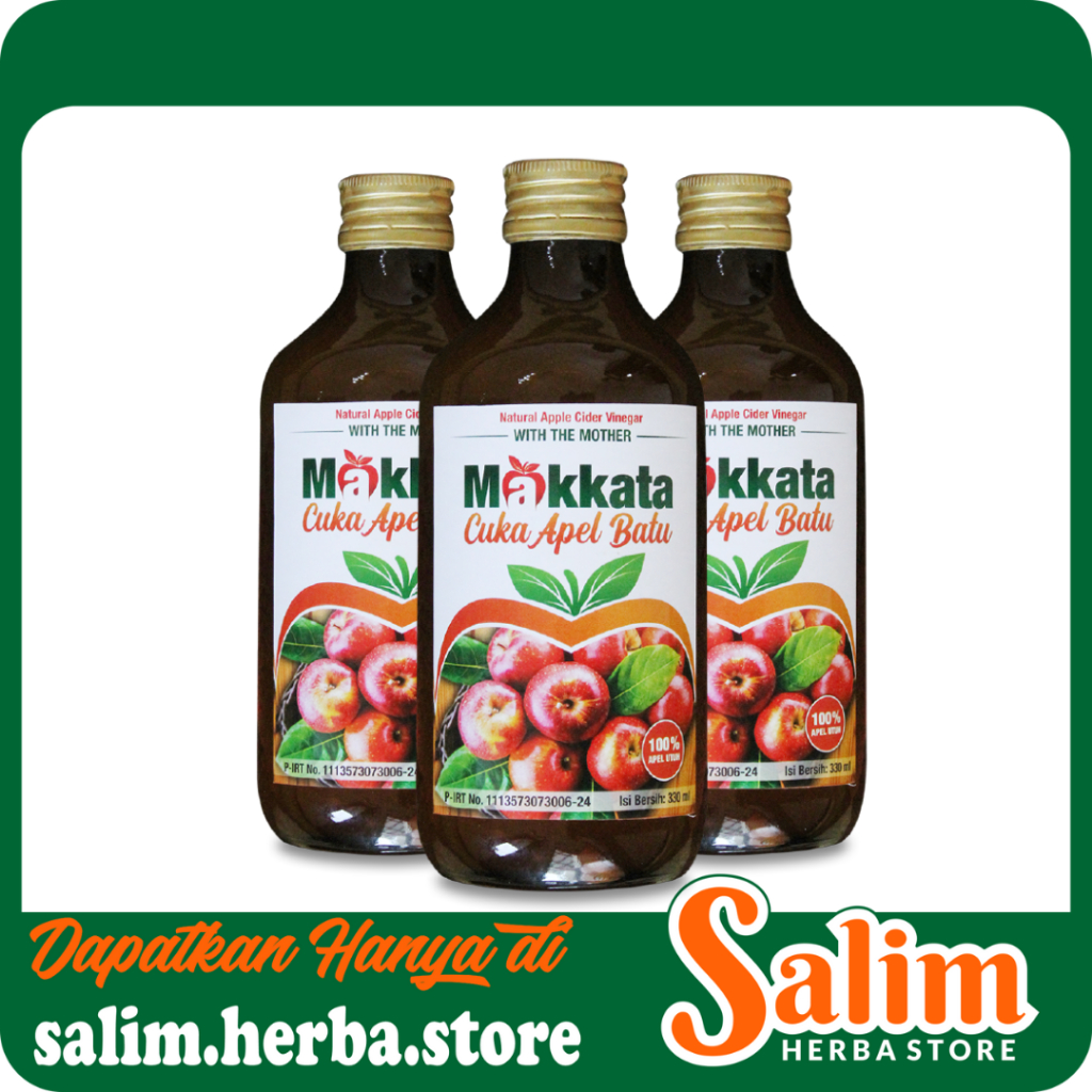 

CUKA APEL Batu Malang MAKKATA Organic Apple Cider Vinegar Original 100% APEL UTUH