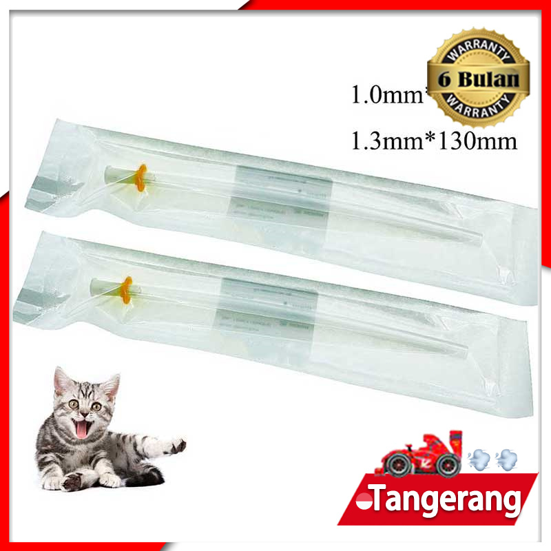 Cat Catheter Kateter Urine Kucing Non Stylet 1.0x130mm/1.3x130mm - Catheter Kucing Kencing Batu Ginjal Fus Flutd Catether Pet Care Pro Cat