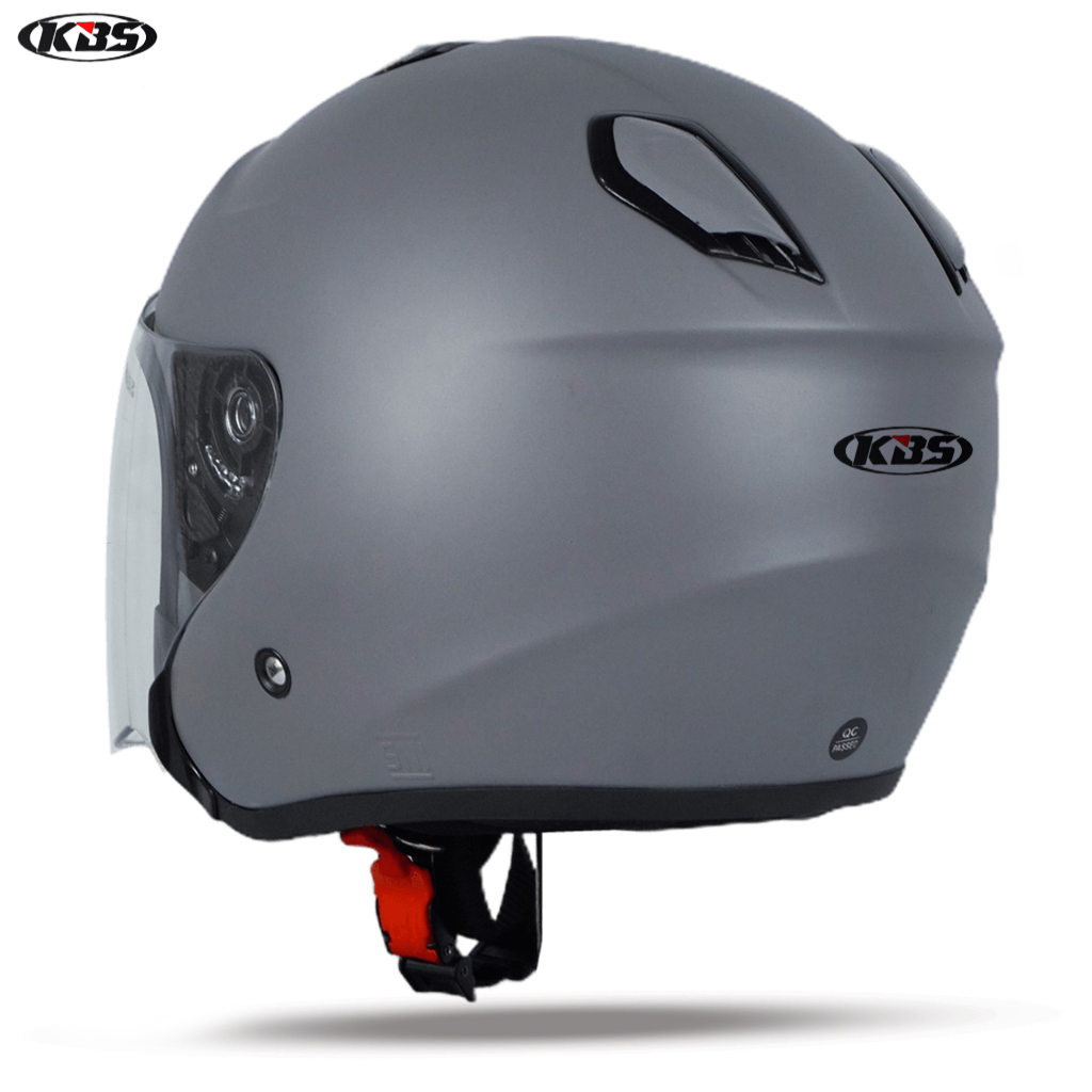 Helm Half Face KBS KYOTO BLACK GLOSY / Kaca Bening Helm Pria Dan Wanita Dewasa COD