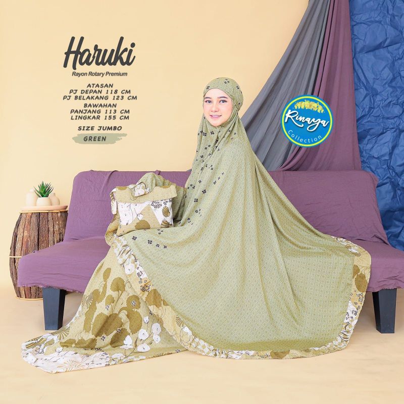 Mukena Haruki Jumbo Good Quality [Realpict] By Rinaya