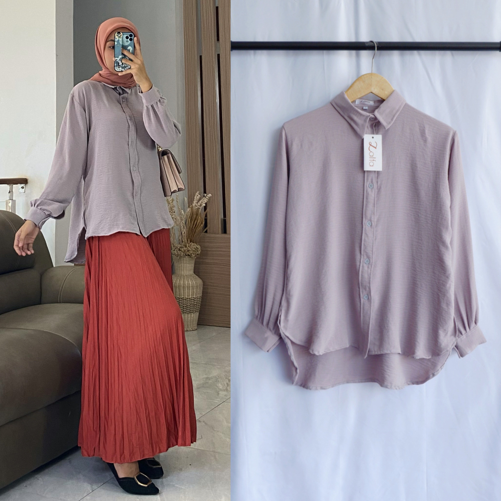 KIRANI blouse by ZALFA OUTFIT /blouse airflow polos