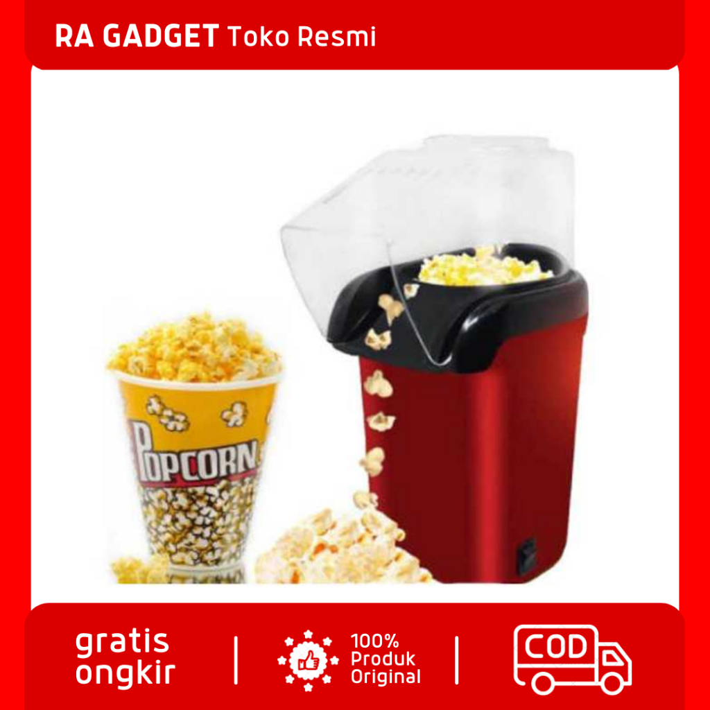 Mesin Machine Electric Popcorn Maker Hot Air Corn Machine / Alat Pembuat Masak Popcorn Popron Popkro