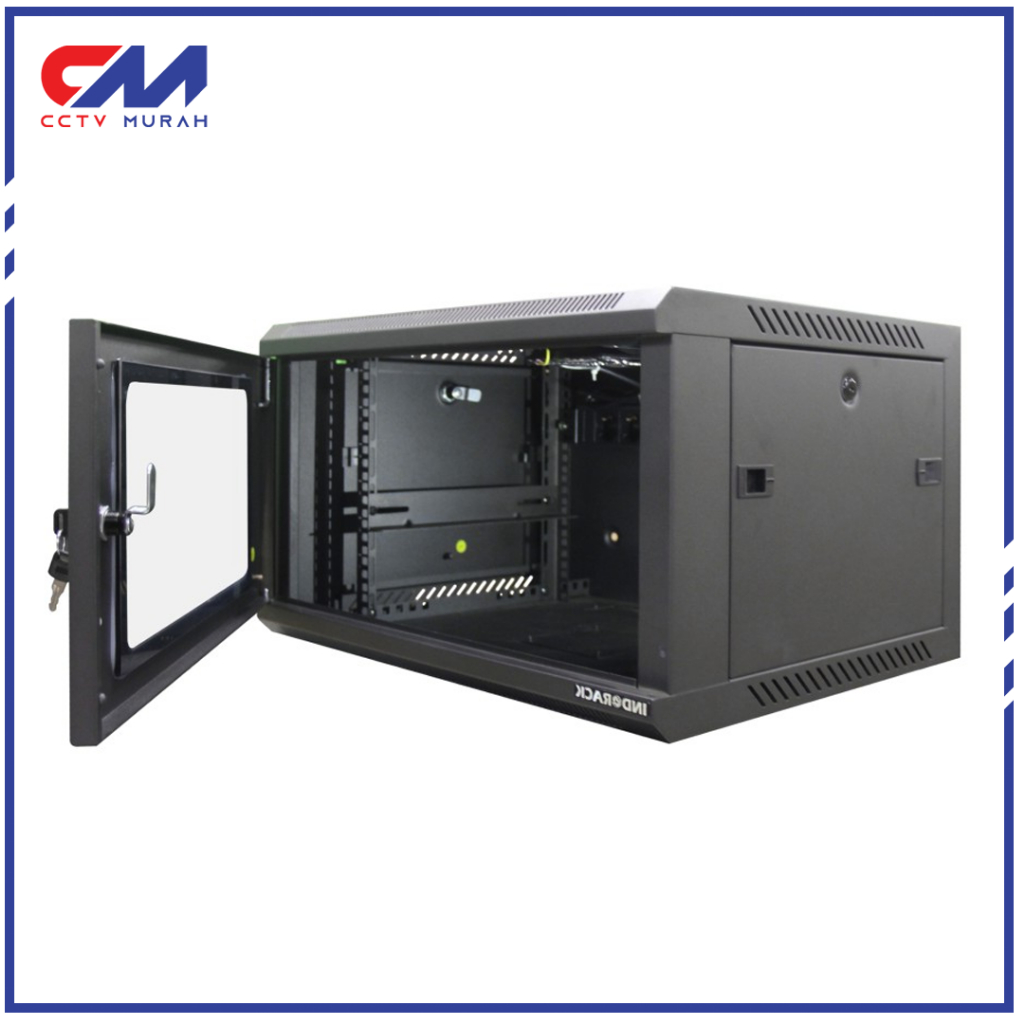 Wallmount Rack Server 6U/Rak Server Ukuran 6U Single Glass Door