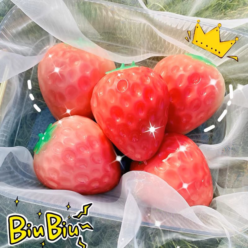 Mainan Squishy Strawberry Berubah Warna Kena Matahari Mainan Pencet Viral Anti Stress By MITRA