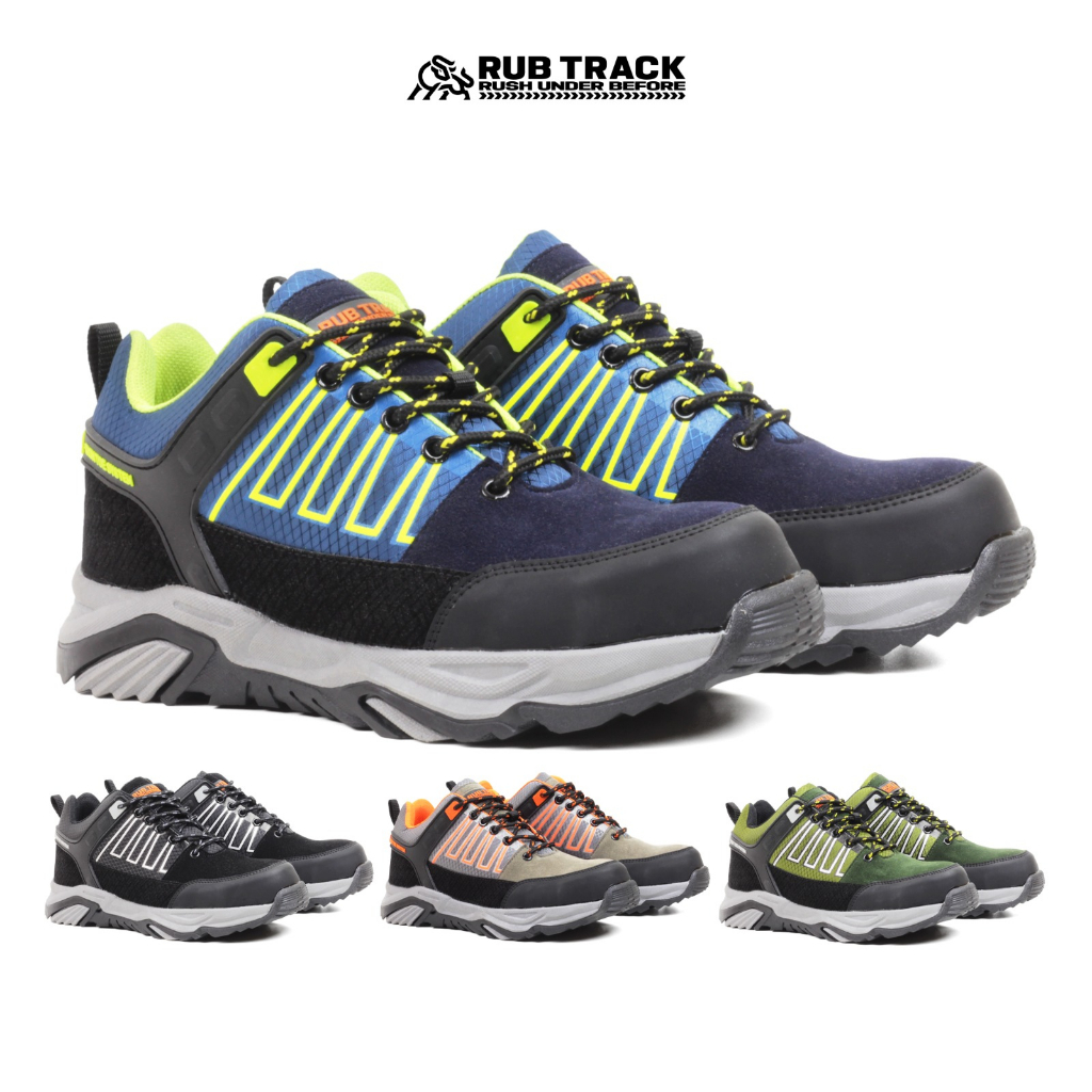 RUBTRACK - Sepatu Sneakers Safety Pria Sport | Mounsey 39-43 Sepatu Safety Ujung Besi Olahraga Tracking Gunung Touring Kerja Outdoor