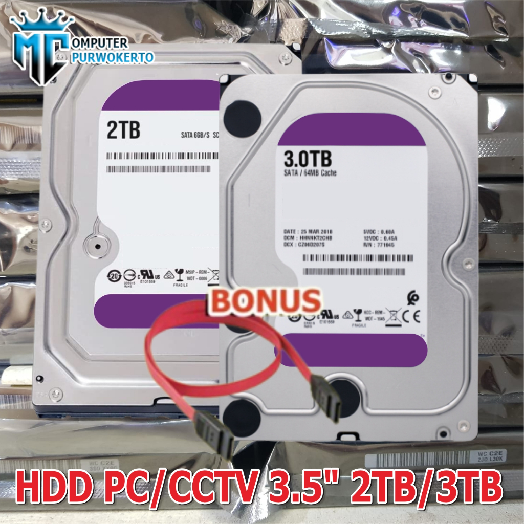 Hardisk PC 2TB / 3TB haddisk hdd internal bisa untuk cctv 2tb 3tb garansi
