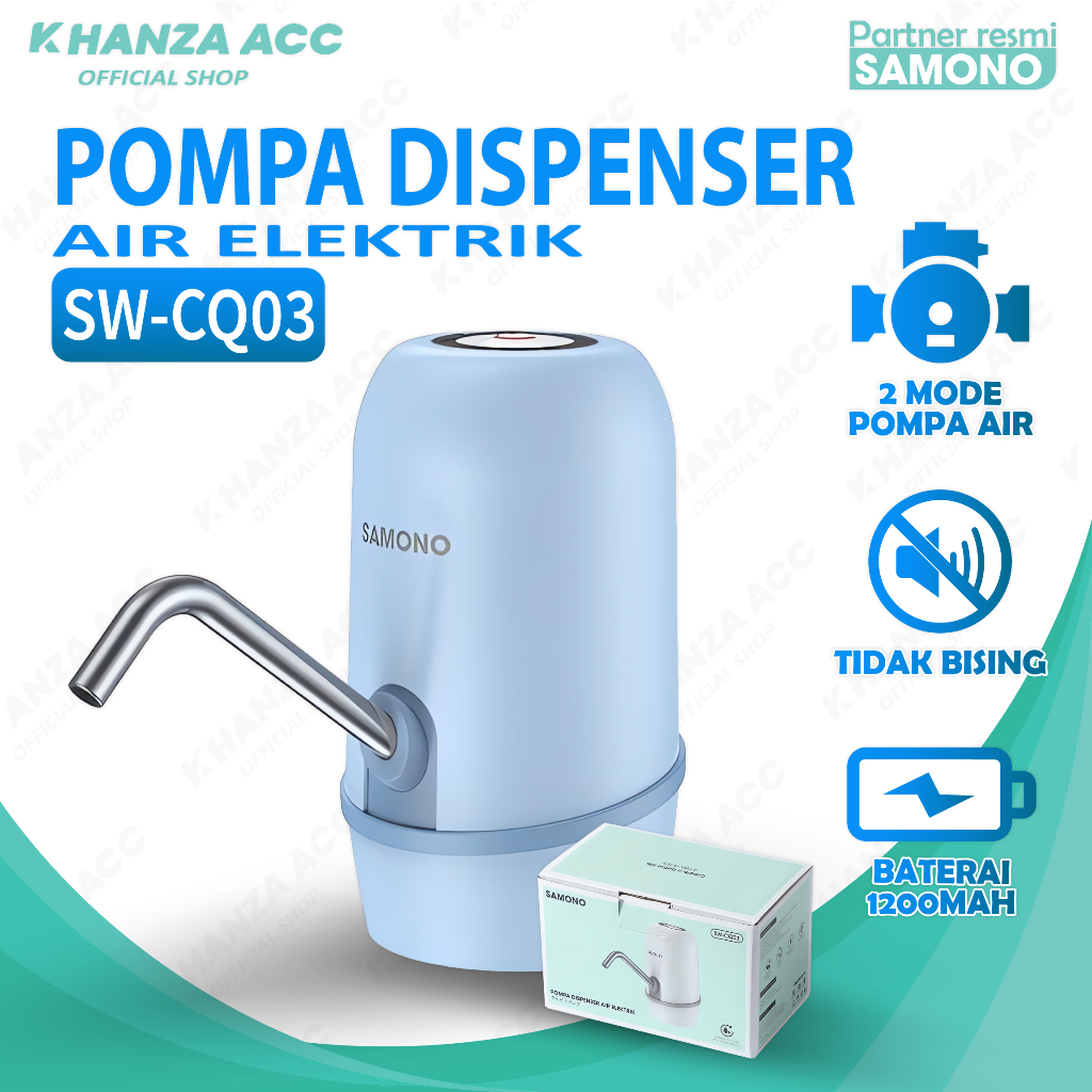 KHANZAACC SAMONO SW-CQ03 Pompa Air Galon Elektrik Water Pump Dispenser Portable