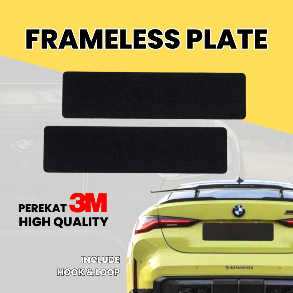 Frameless Plate - Dudukan plat nomor mobil frameless (Clean Look)