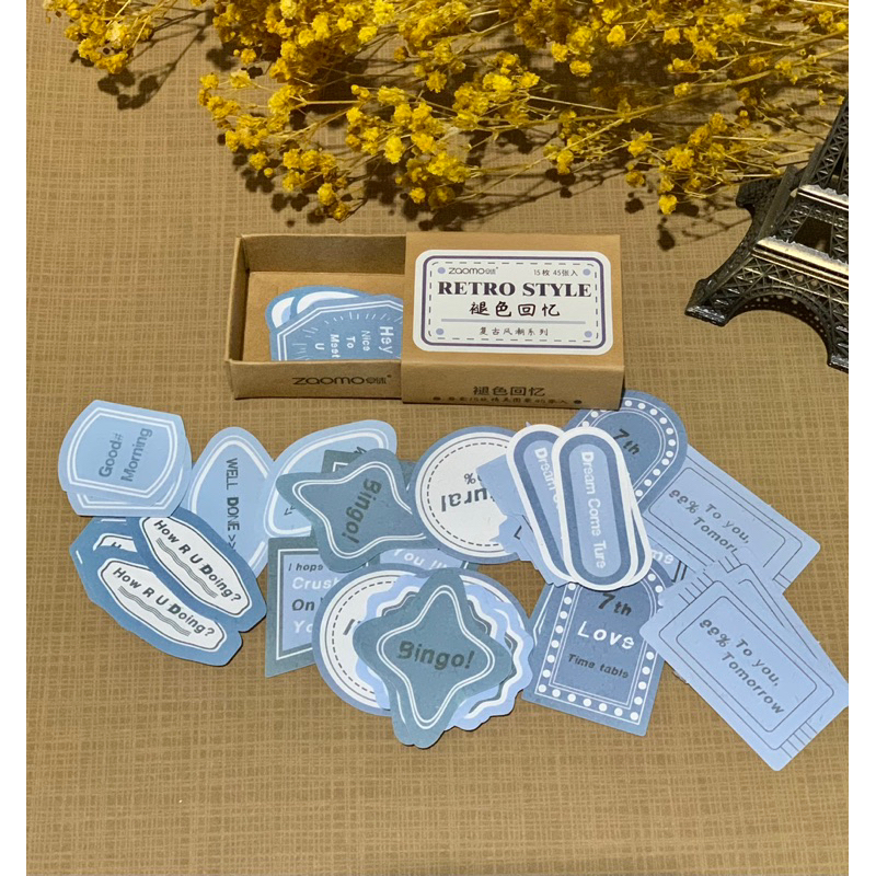 

blue mini paper set