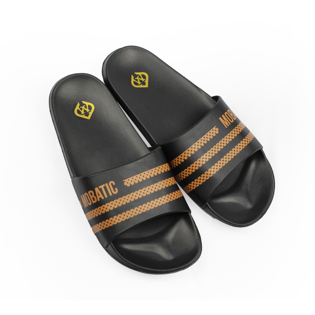 Sandal Slop Pria wanita /sandalMobatic Slide Batica Black Brown/ sendal Pria Karet original branded 
