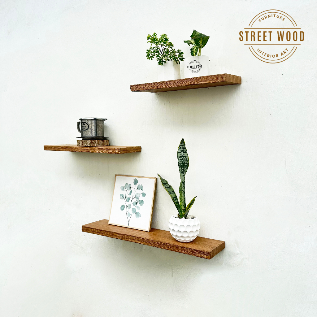 (Tanpa Bor)Rak Ambalan Dinding 1 set dapat 3