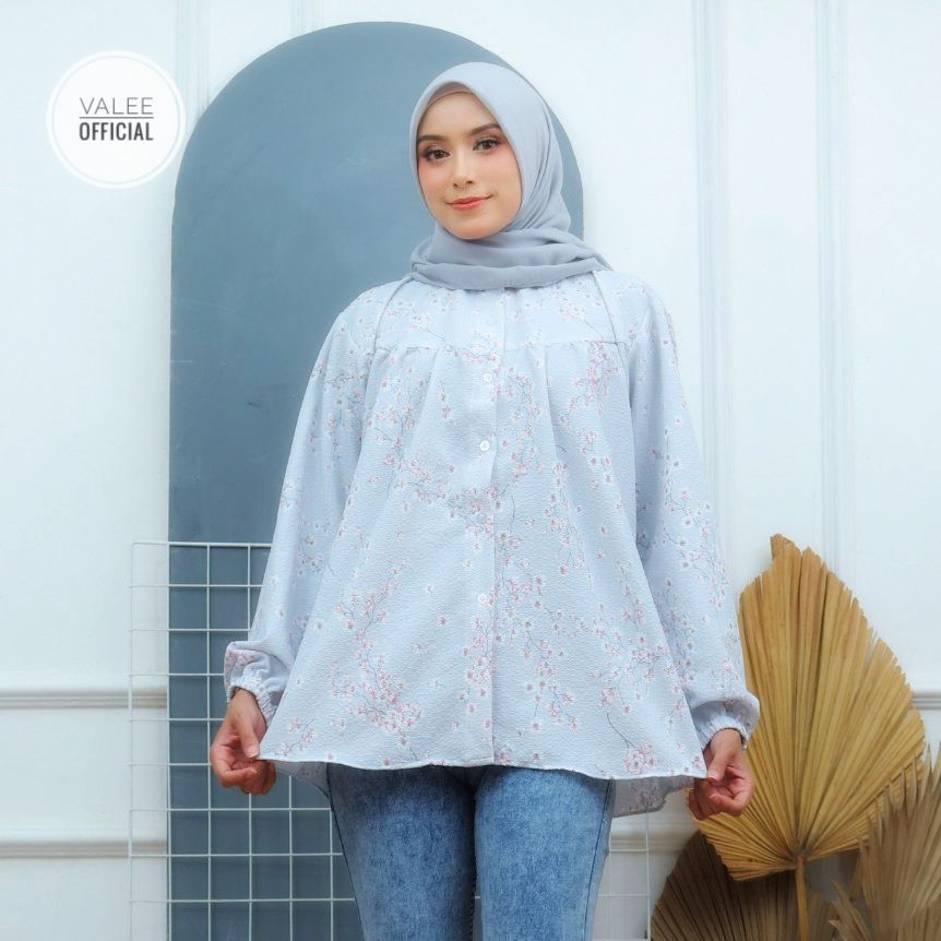 BLOUSE ALLYSA | Blouse Wanita Terlaris Motif Bunga Bunga | Atasan Wanita Premium