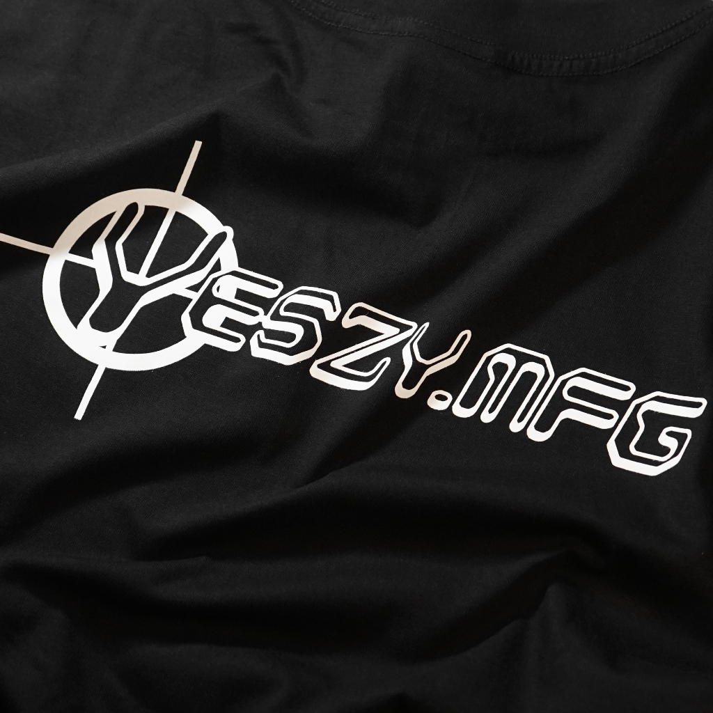 YESZY.MFG Velocity Small Logo F White Black Tshirt