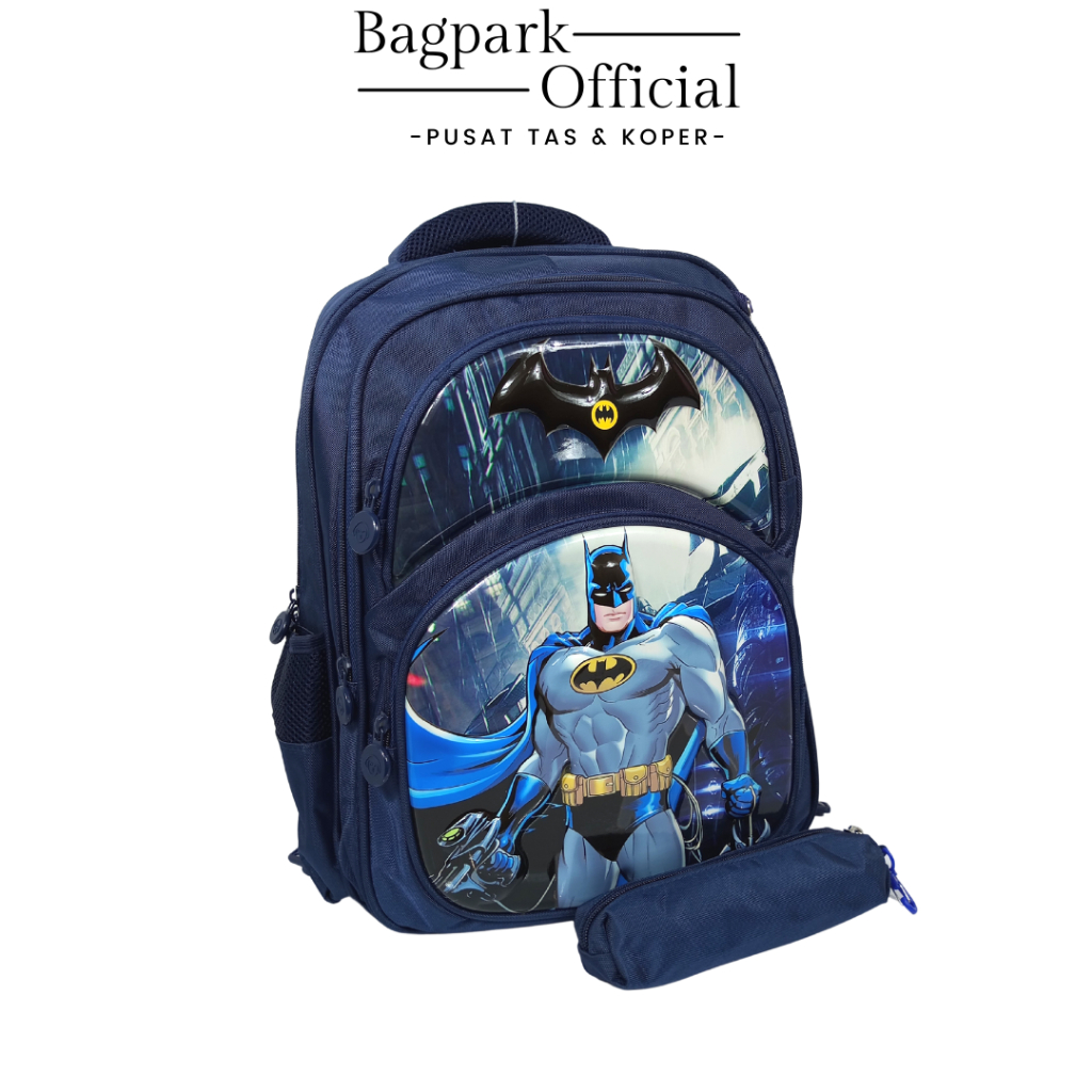 Tas Ransel Anak Sekolah Import Premium Tas Anak Sekolah SD Embos Free Kotak Pensil Gambar Frozen Batman Spiderman Avengers