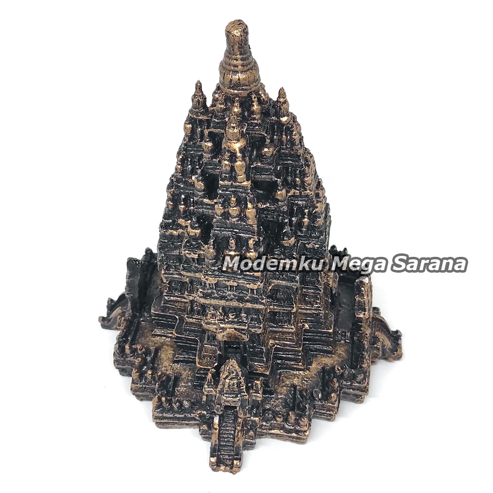 Miniatur Candi Prambanan Jumbo Fiber - Ukuran 15x15x20 cm