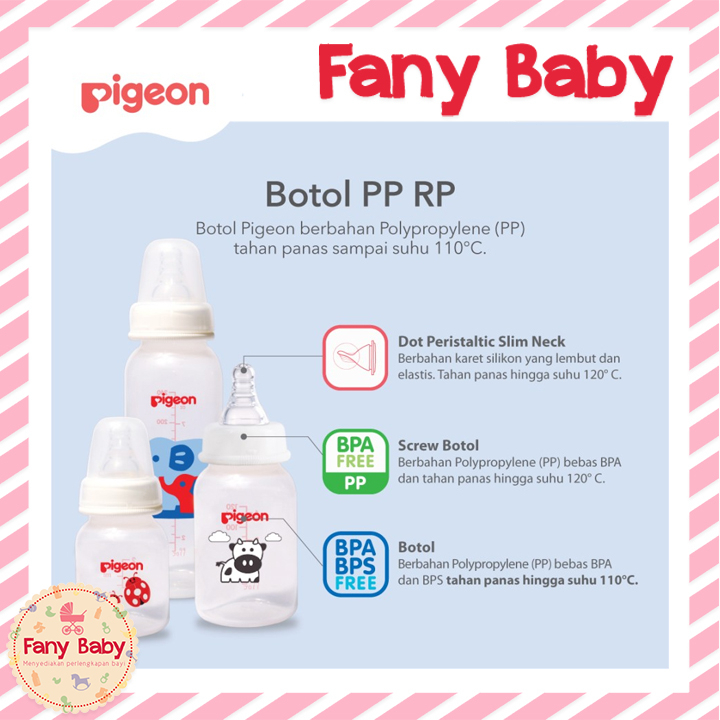 PIGEON BOTTLE PP RP WITH NIPPLE 240ML