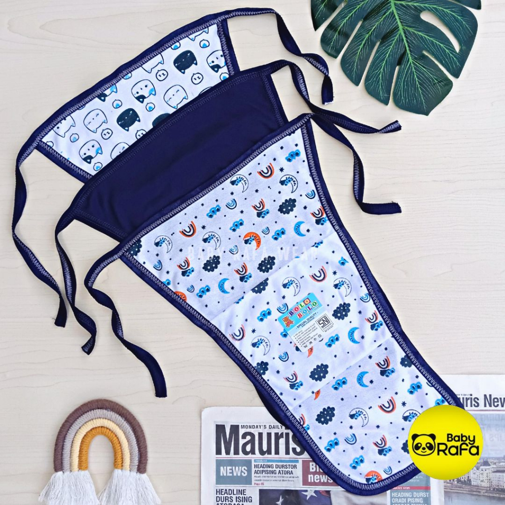 Serian Navy - 12 pcs / 6 pcs Popok Bayi Double Kain NAVY SERIES merk SNI Bolo - Bolo / Popok Double Kain Serian Navy