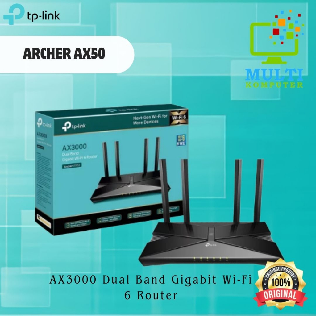 Tp-link Archer AX50 AX3000 Dual Band Gigabit Wi-Fi 6 Router