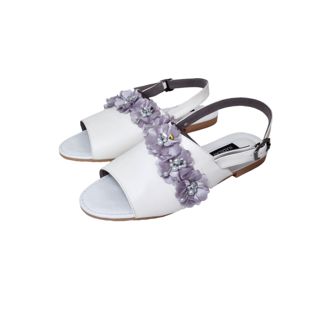 Nadilastuff Signature Raya collection Fransisca Organza Sandal Flat Wanita Premium