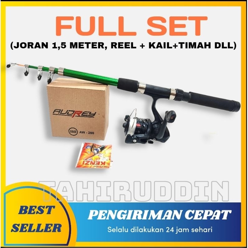 1 SET AUDREY JORAN ANTENA 150CM. HIJAU-HITAM. JAPAN QUALITY