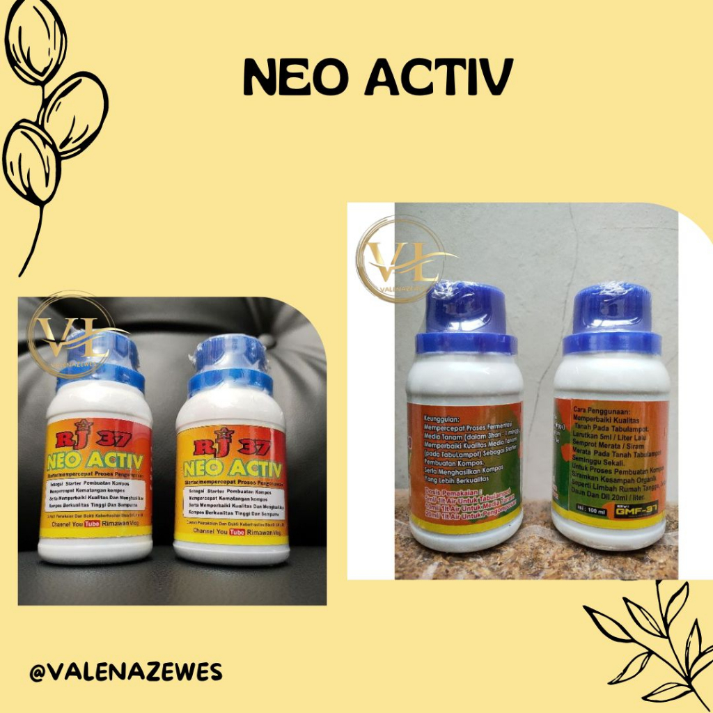 ✅Viral Banget❤ Rj 37 Neo Active Formula Turbo 100Ml |  RJ 37 Formula Turbo | Memperbaiki kualitas Ta