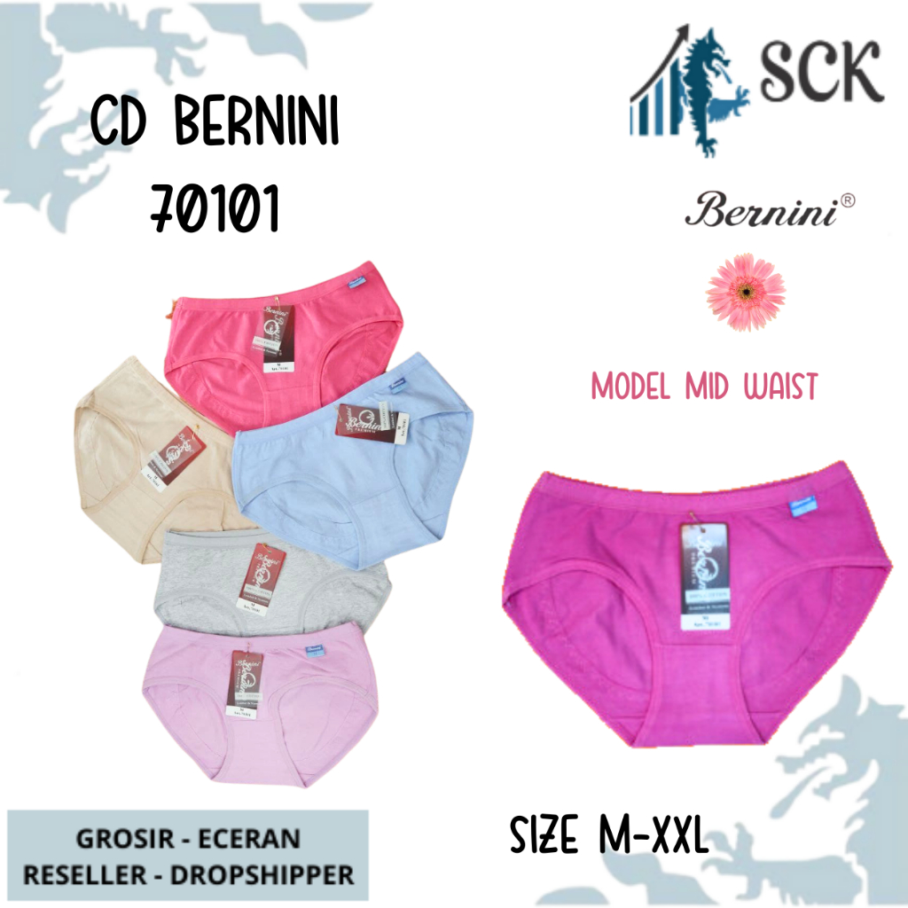 CD Wanita BERNINI 70101 Katun Halus Dingin / Pakaian Dalam Wanita Seamless  - sckmenwear GROSIR