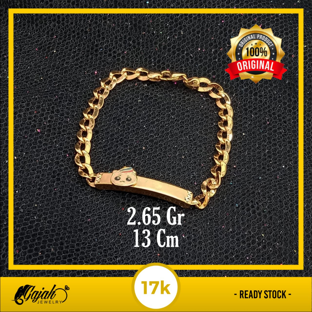 Gelang Anak Emas 17K - 2.65 Gr Kadar 750 - 4629